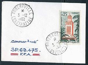 Lettre Commandant Schmitt 33- Robertville- Constantine